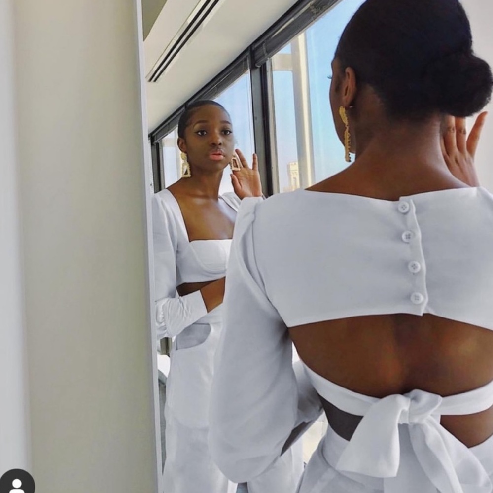 Hanifa XXS Kayla Top NWT White Rare!